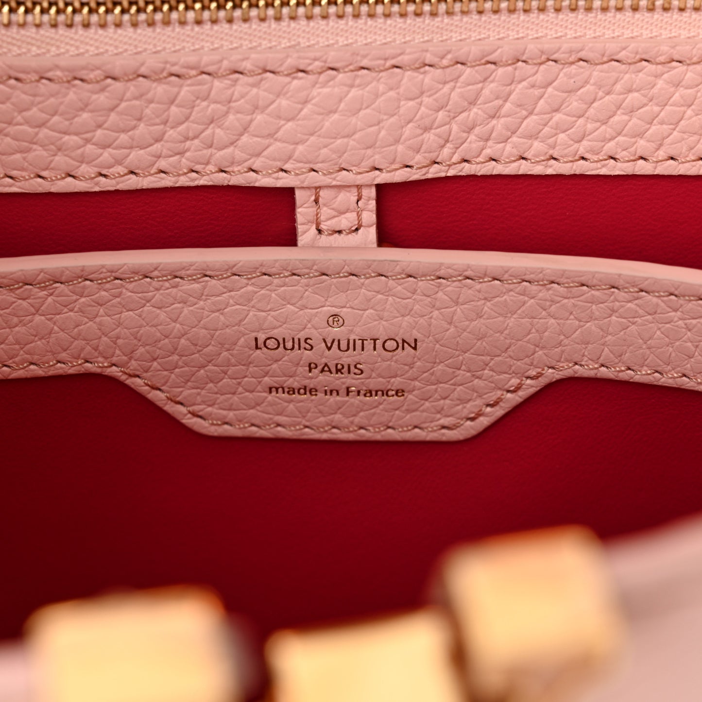 Taurillon Resin Murano Capucines BB Rose Jasmin