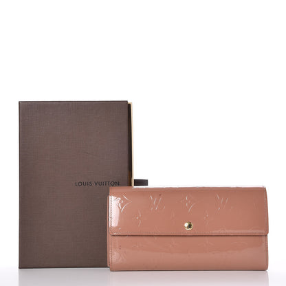 Louis Vuitton Vernis Sarah Wallet Rose Velours 13 of 13