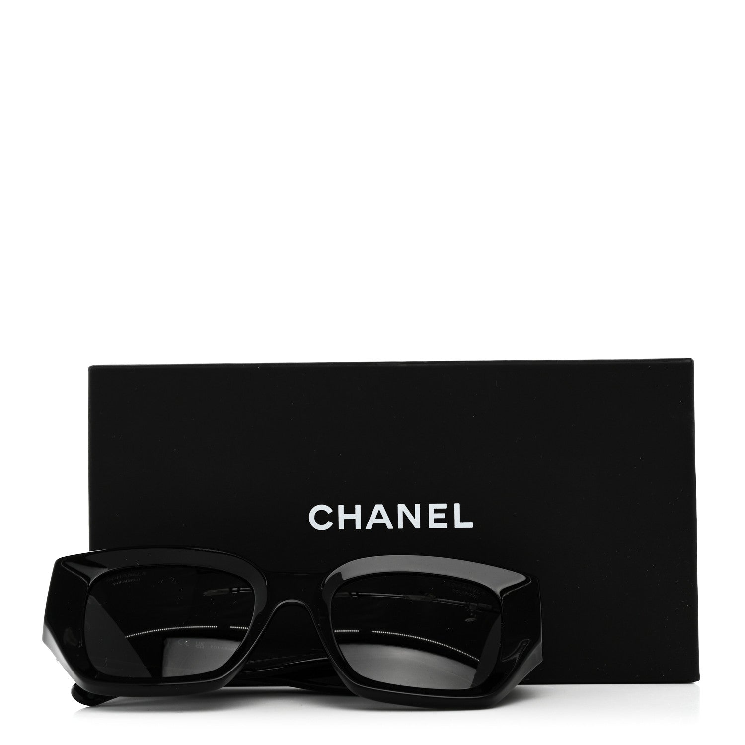 Chanel Acetate Polarized Square Sunglasses 5506 Black 8 of 8