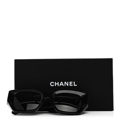 Chanel Acetate Polarized Square Sunglasses 5506 Black 8 of 8