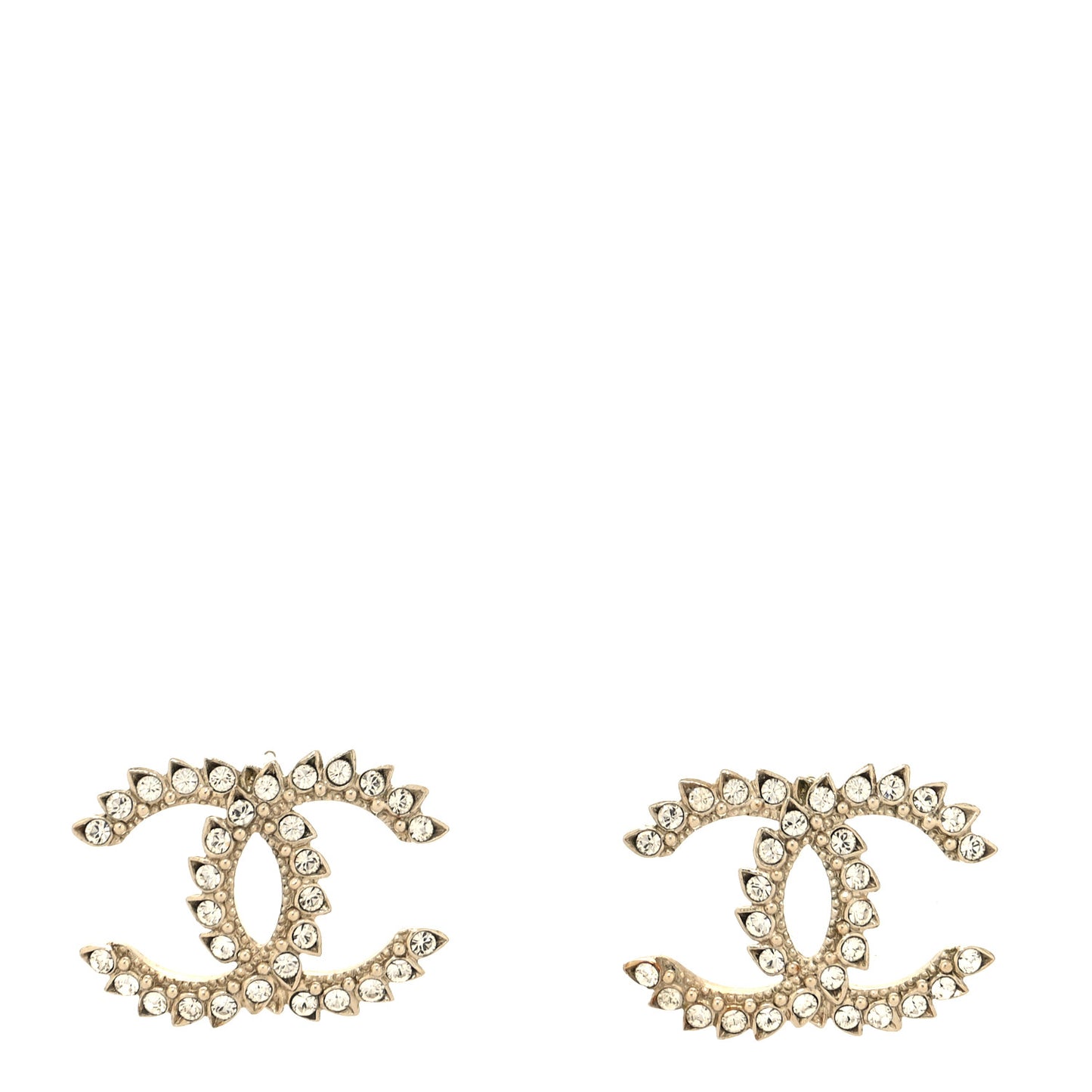 Strass Crystal Dazzling Wheat CC Earrings Gold
