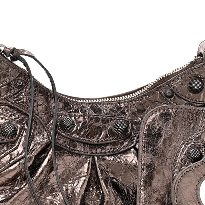 Balenciaga Metallic Agneau Arena Le Cagole Shoulder Bag XS Dark Bronze 9 of 11