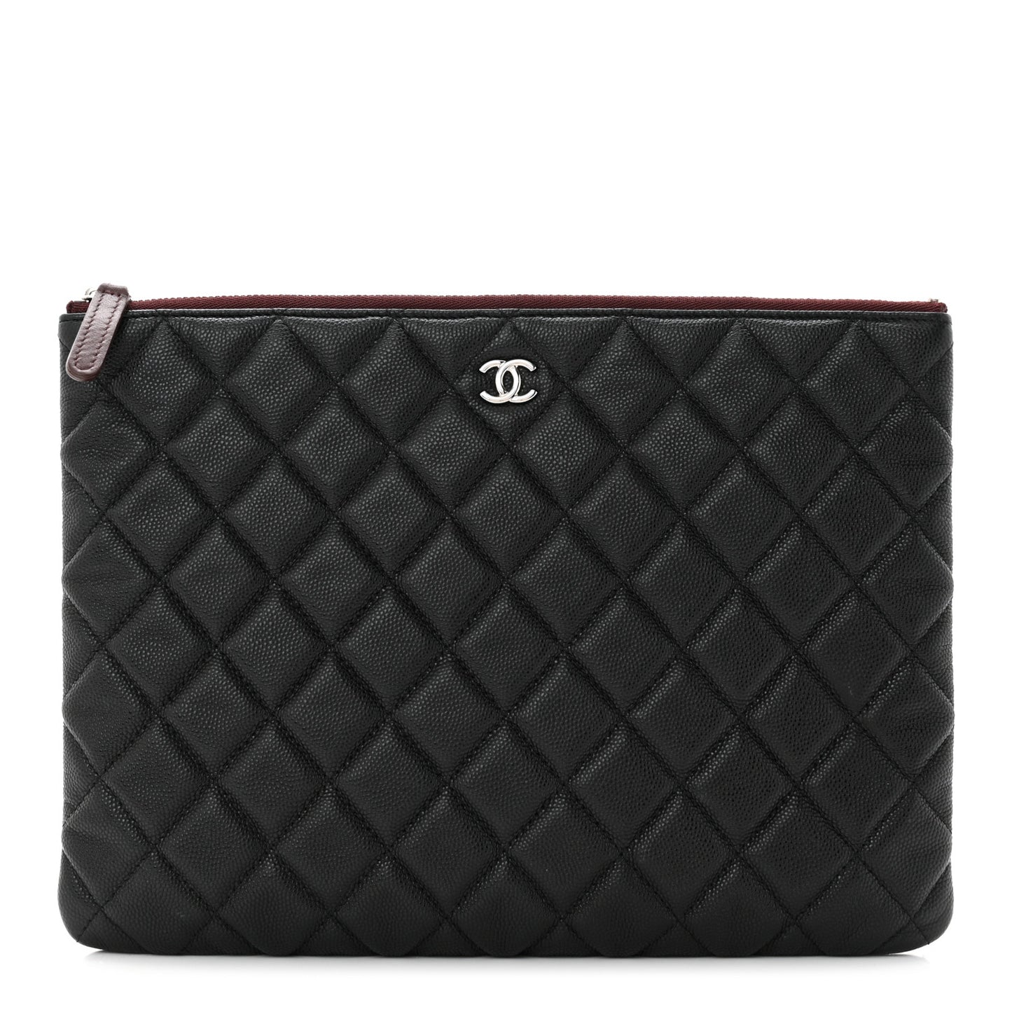 Caviar Quilted Medium Cosmetic Case Black
