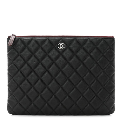 Chanel Caviar Quilted Medium Cosmetic Case Black 1 of 8