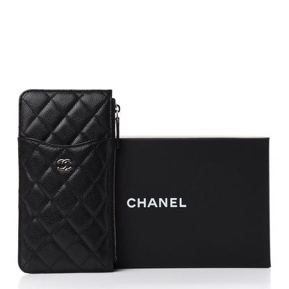 Chanel Caviar Quilted Classic Flat Wallet Pouch Black 8 of 8