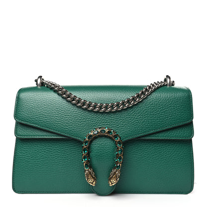 Gucci Pebbled Calfskin Small Dionysus Shoulder Bag Emerald 1 of 9