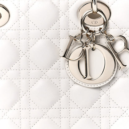 Christian Dior Lambskin Cannage Small My ABCDior Lady Dior White 7 of 11