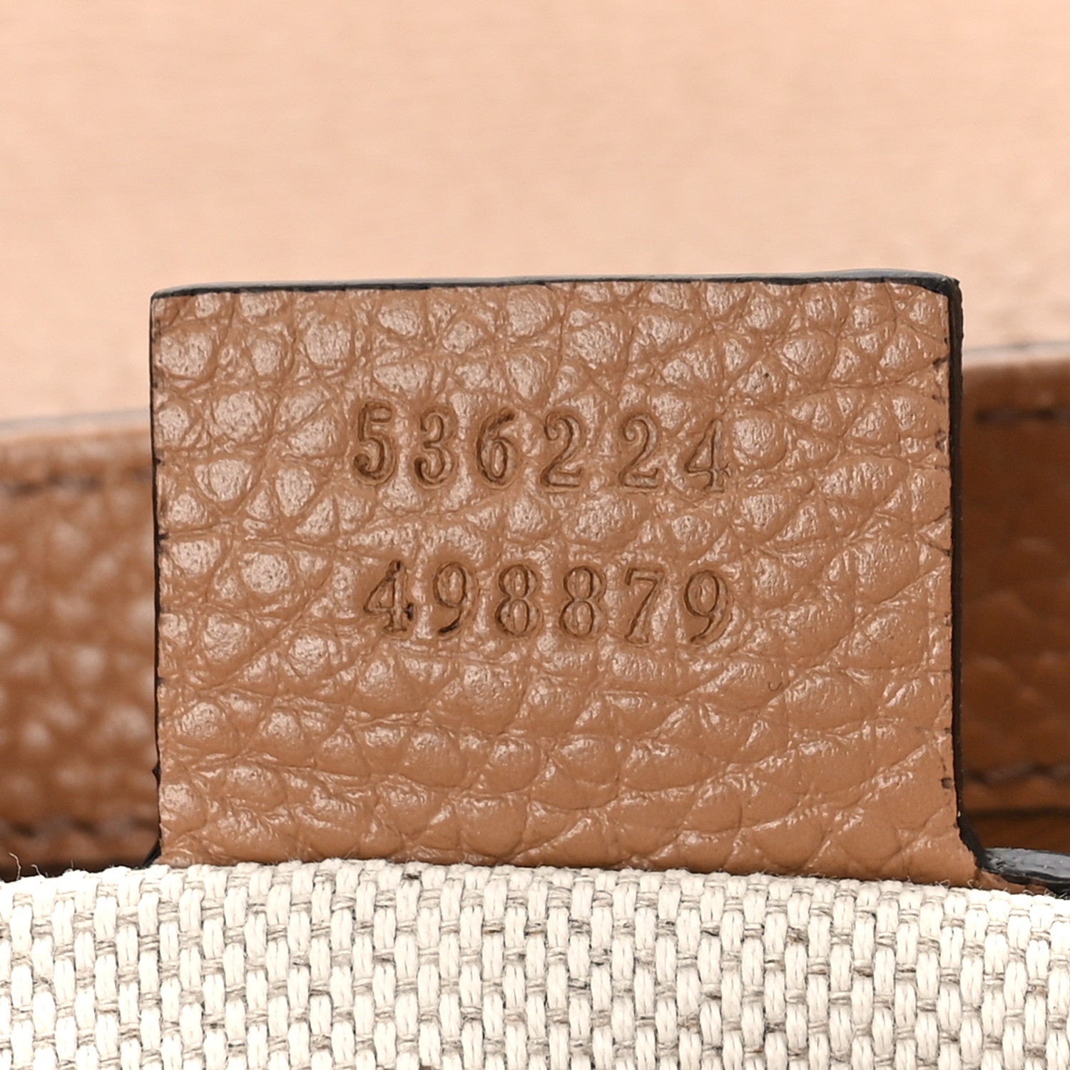 Gucci Pebbled Calfskin Medium Soho Flap Crossbody Camelia 7 of 9