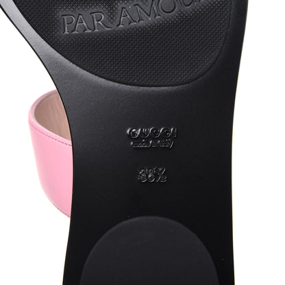 Gucci Calfskin GG Marmont Thong Sandals 38.5 Wild Rose 6 of 7