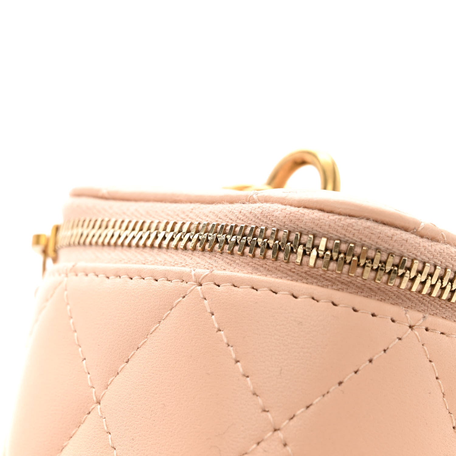 Chanel Lambskin Quilted Sweet Camellia Small Vanity Case With Chain Pink 14 of 15