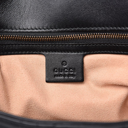 Gucci Calfskin Matelasse Studded Medium Pearly GG Marmont Shoulder Bag Black 6 of 12