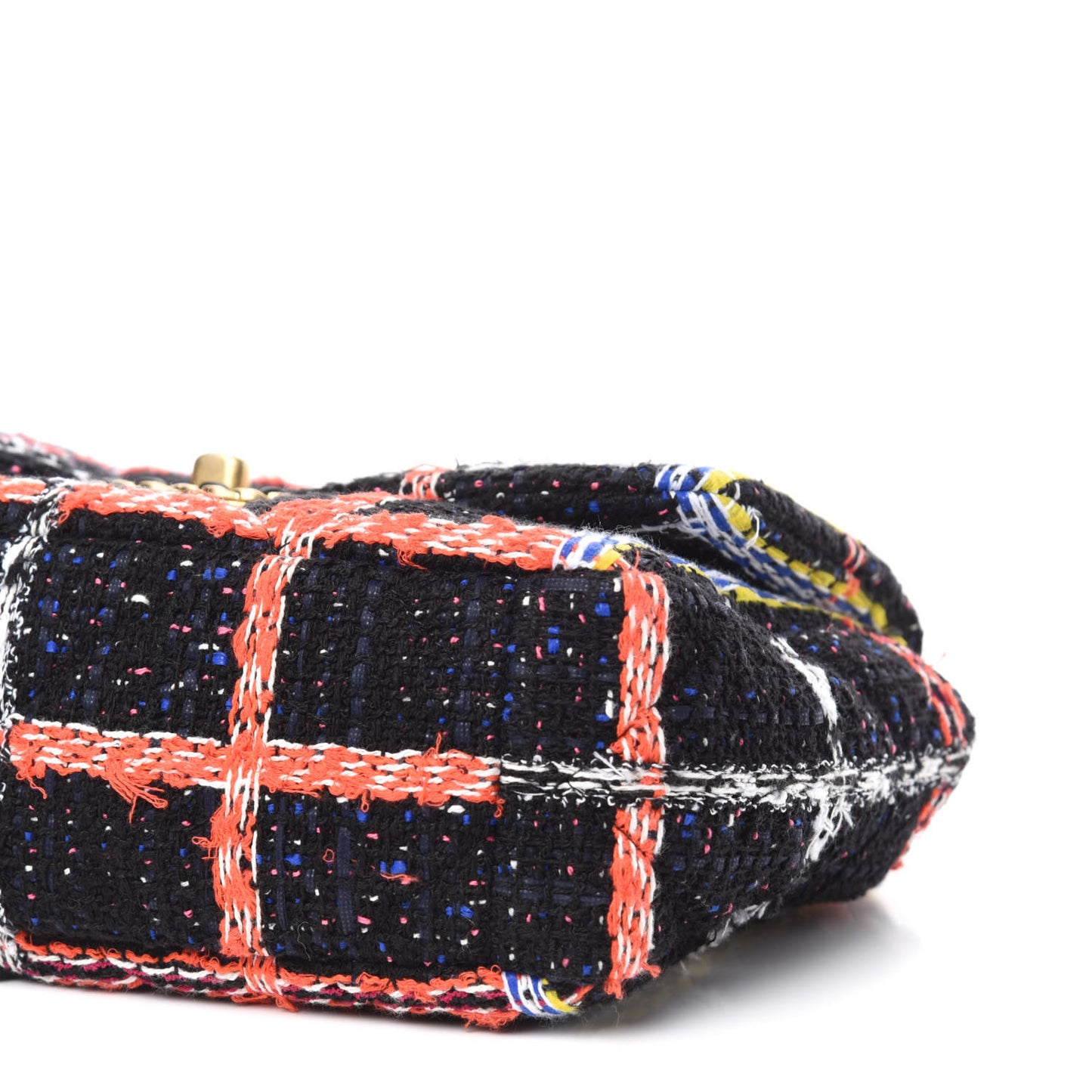 Tweed Quilted Medium Chanel 19 Flap Black Multicolor