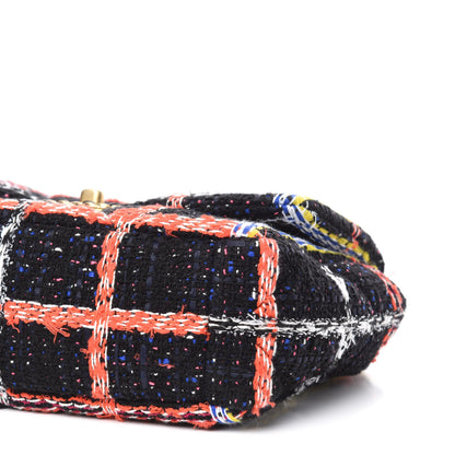 Chanel Tweed Quilted Medium Chanel 19 Flap Black Multicolor 7 of 11