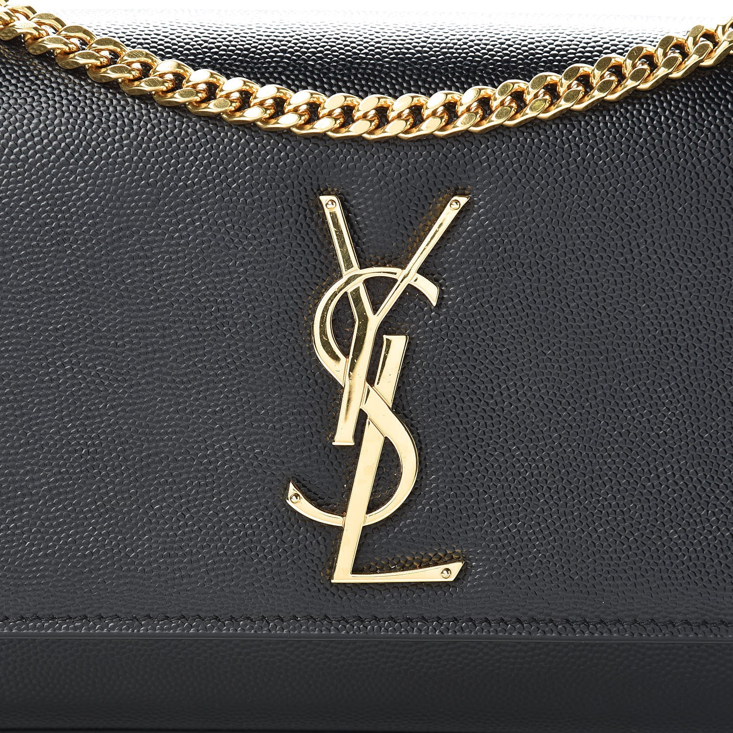 Saint Laurent Grain De Poudre Small Monogram Kate Satchel Black 9 of 11