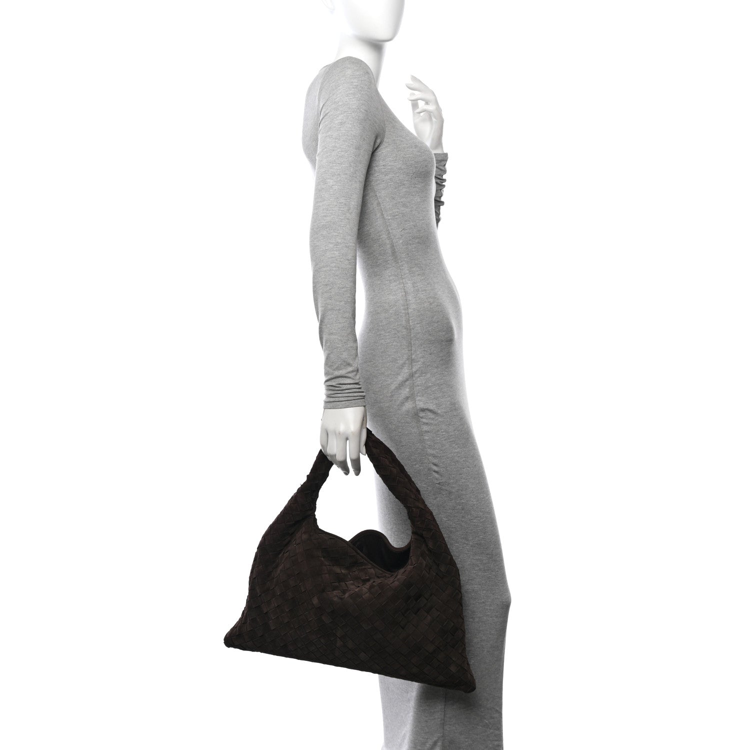 Bottega Veneta Suede Intrecciato Small Hop Fondant 2 of 12