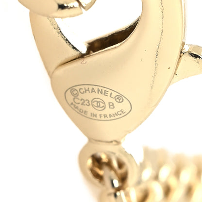 Chanel Metal Crystal CC Heart Logo Chain Belt Gold 4 of 4