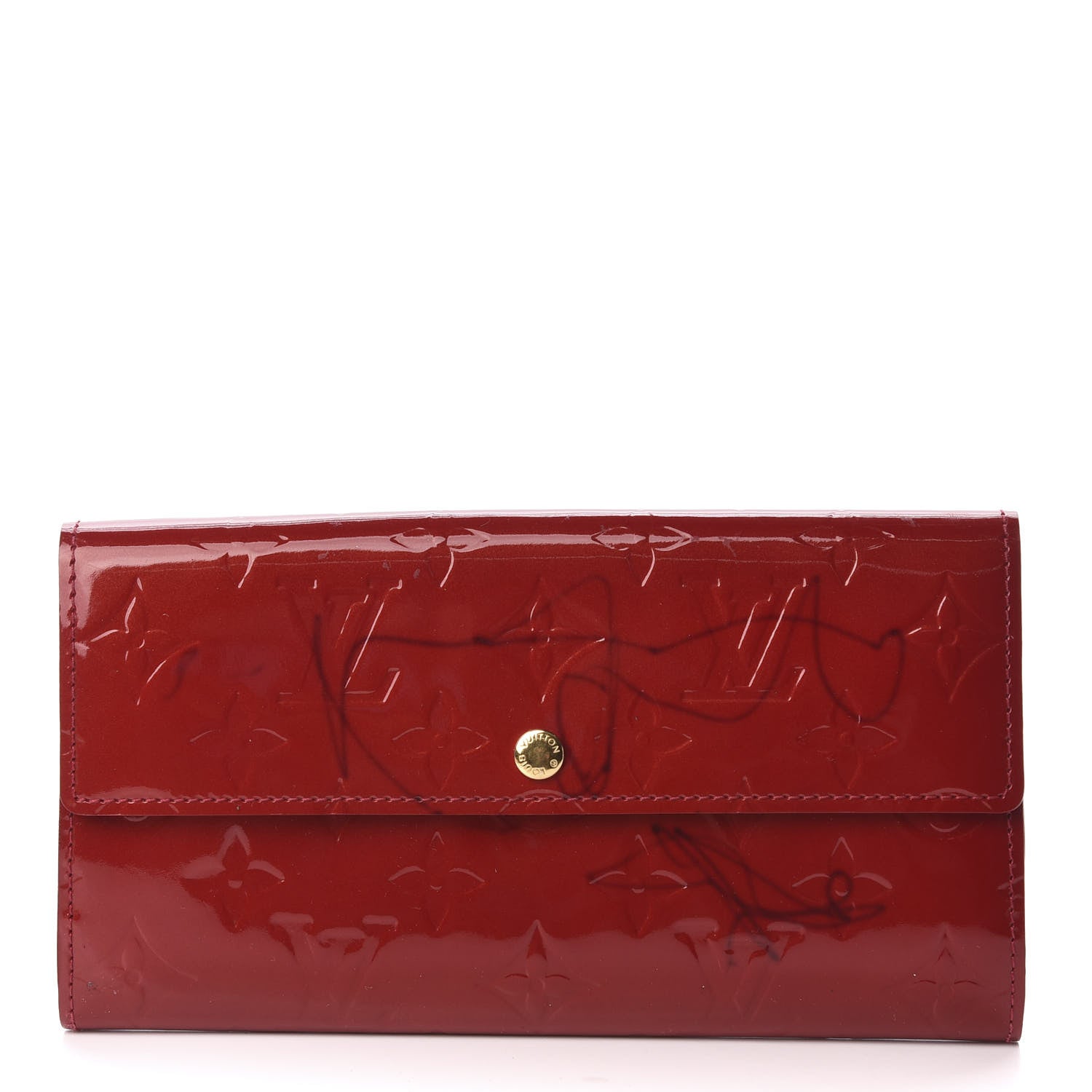 Louis Vuitton Vernis Sarah Wallet Pomme D'Amour 1 of 9