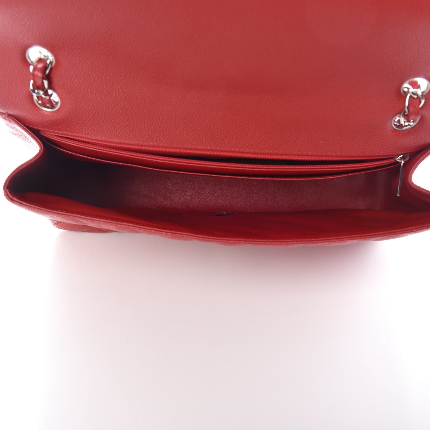 Caviar Quilted Maxi Single Flap Red