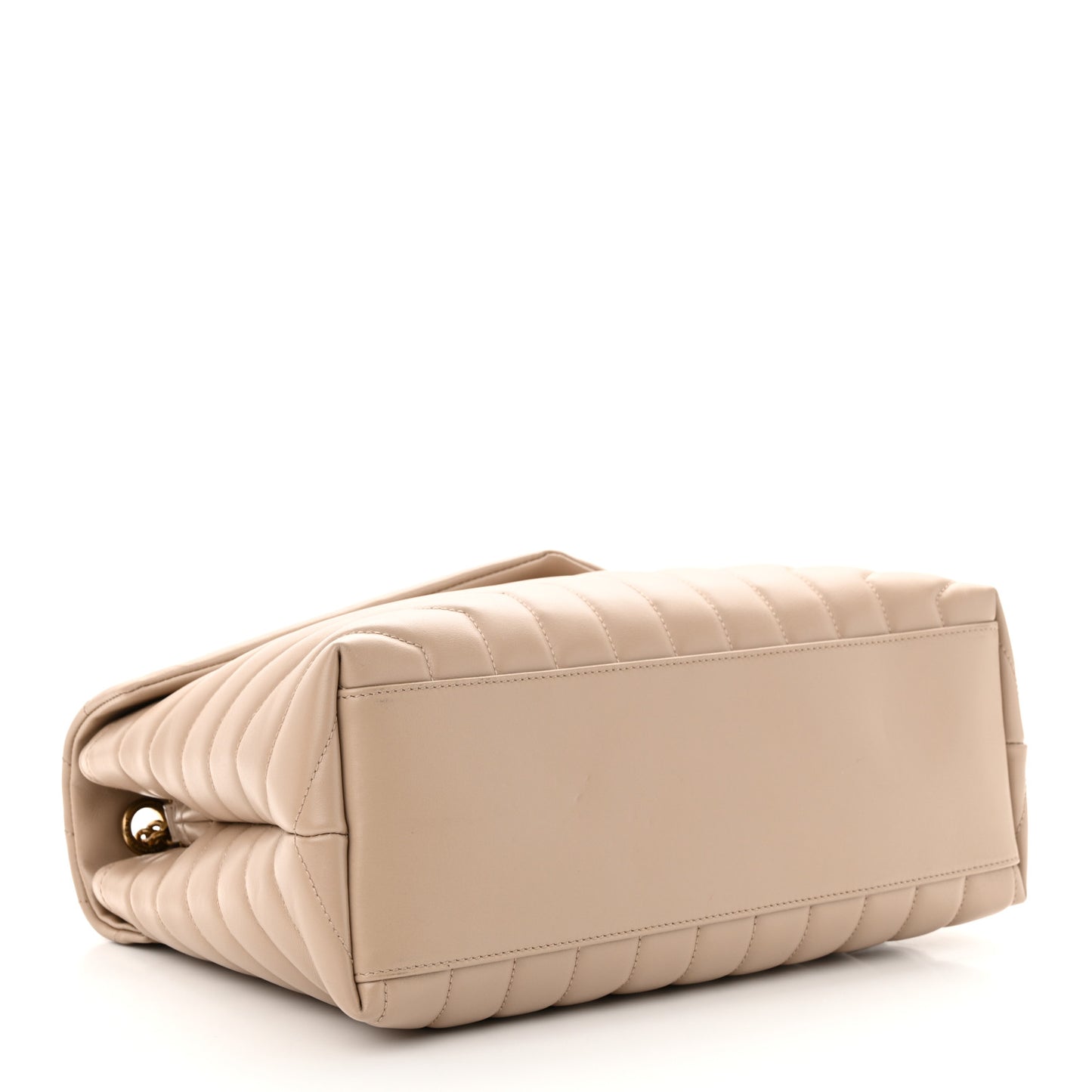 Calfskin Y Quilted Monogram Medium Loulou Chain Satchel Dark Beige
