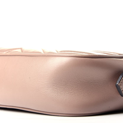 Gucci Calfskin Matelasse Mini GG Marmont Chain Shoulder Bag Porcelain Rose 16 of 17