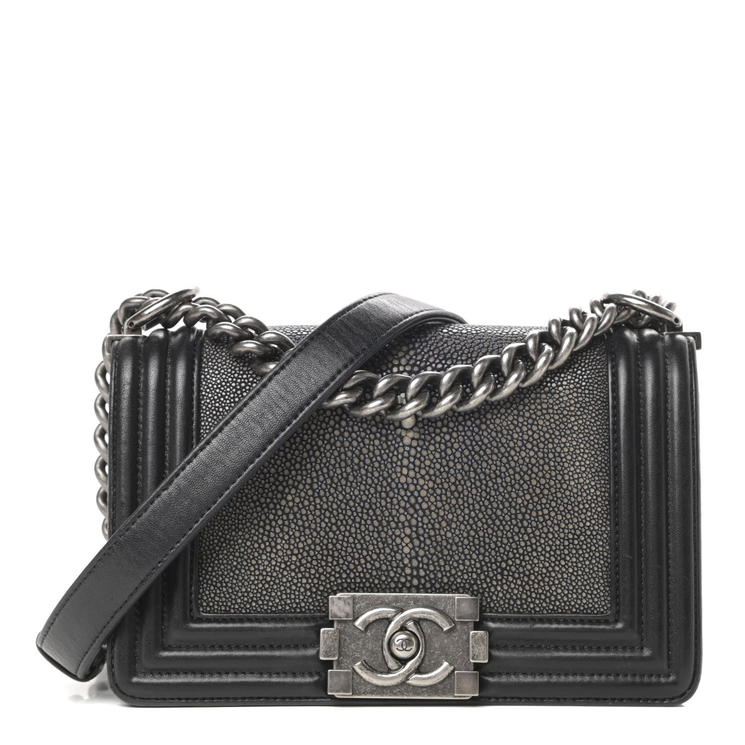 Chanel Galuchat Stingray Small Boy Flap Black 1 of 17