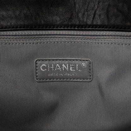 Chanel Washed Lambskin Quilted Maxi Chain Around Flap Black 6 of 11