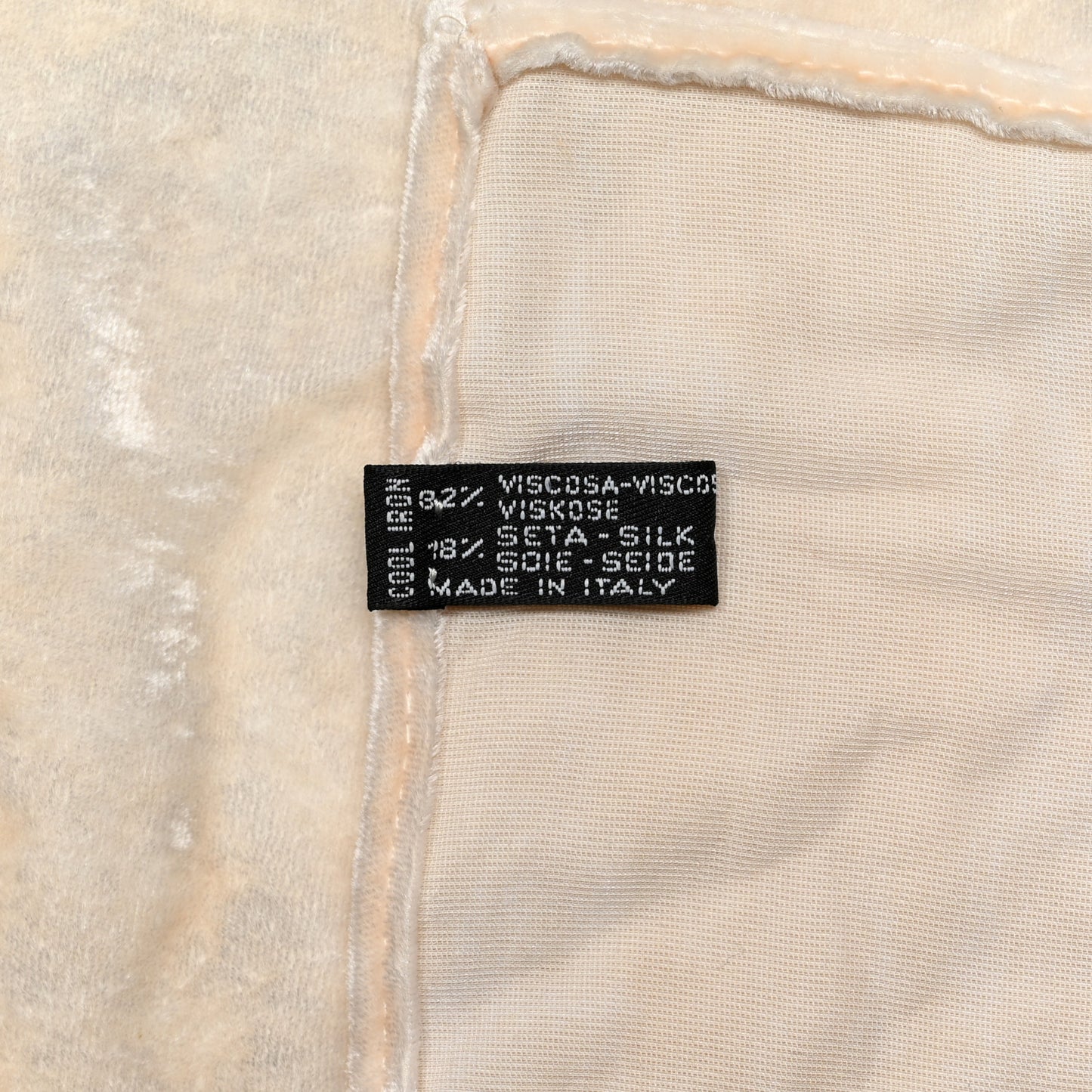 Velvet CC Scarf White Black