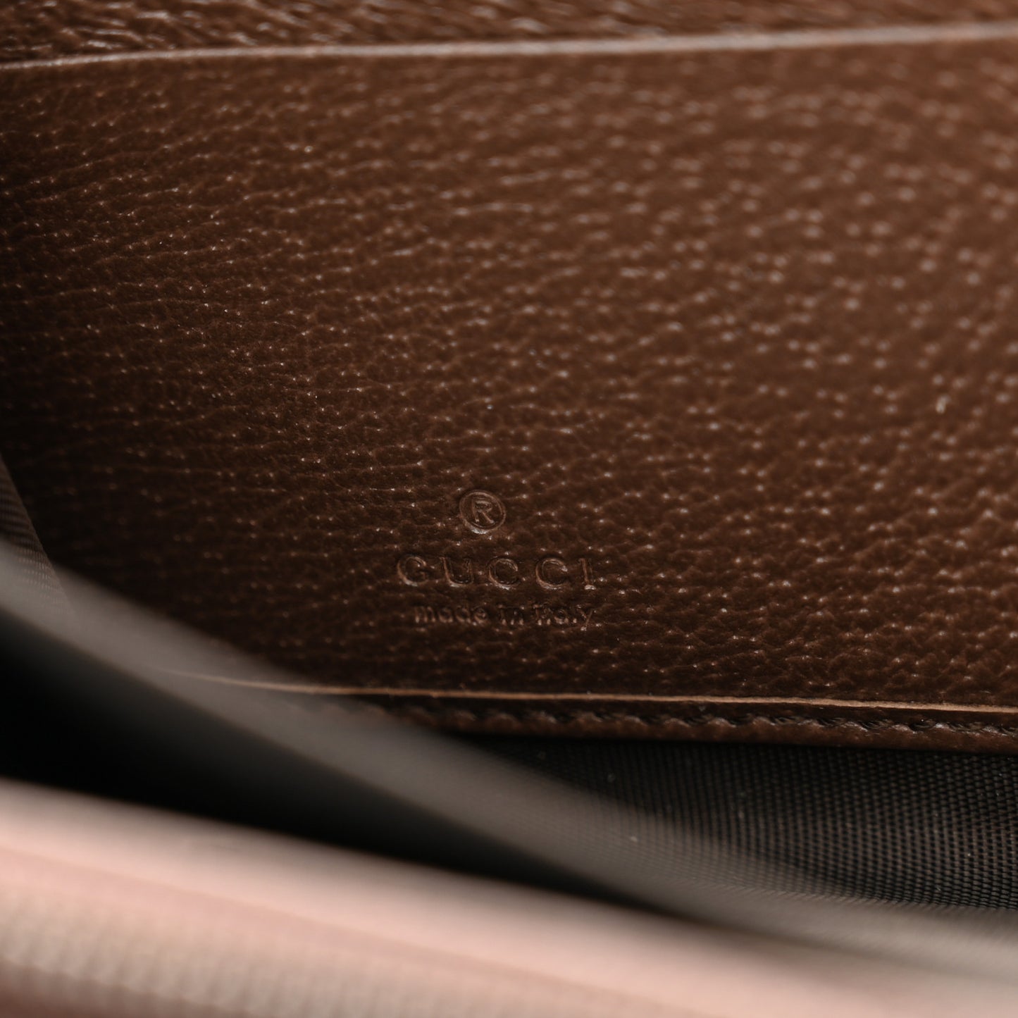 Monogram Jumbo GG Textured Dollar Calfskin Diana Zip Around Continental Wallet Camel Ebony New Acero