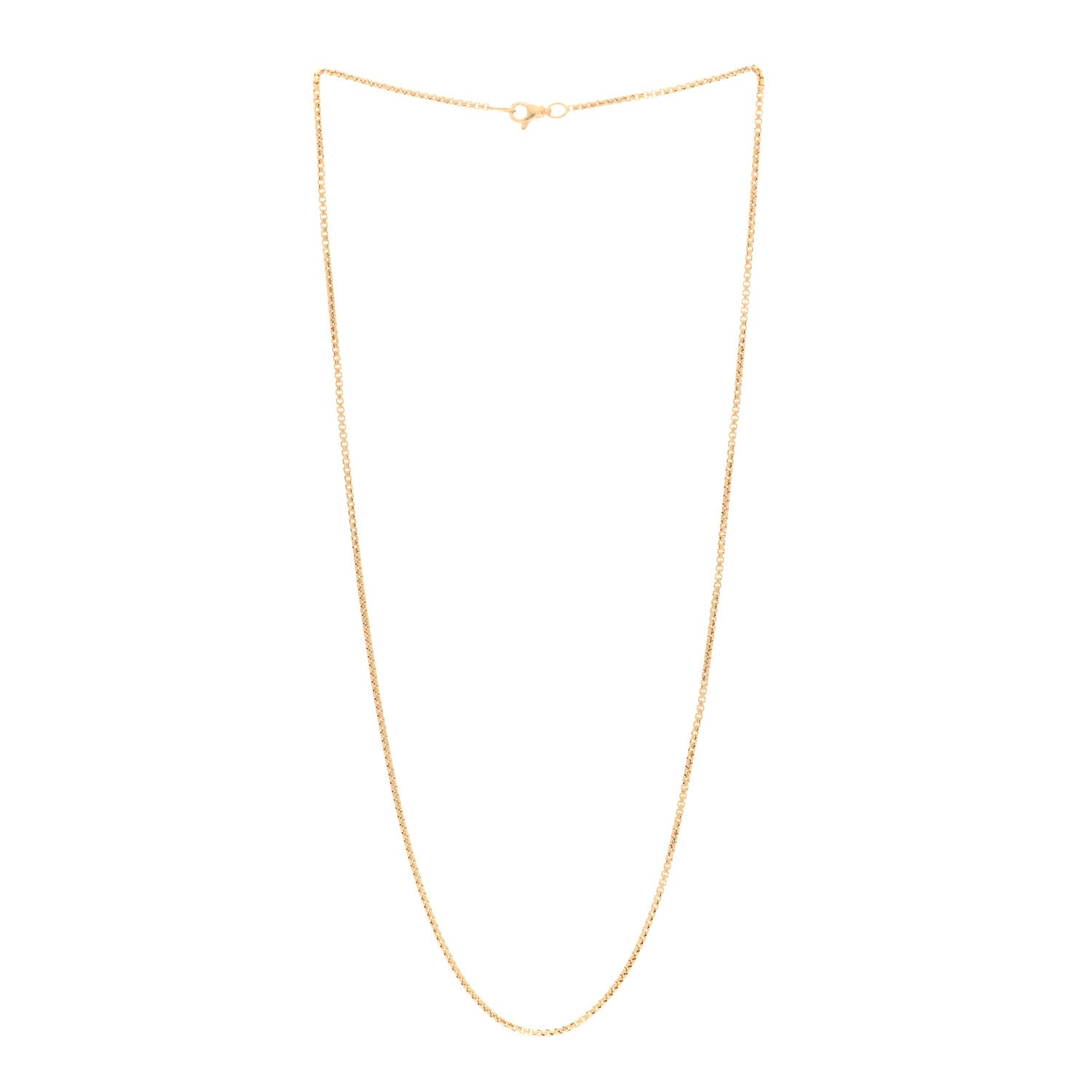 David Yurman 18K Yellow Gold 1.7mm Box Chain Necklace 22" 3 of 4