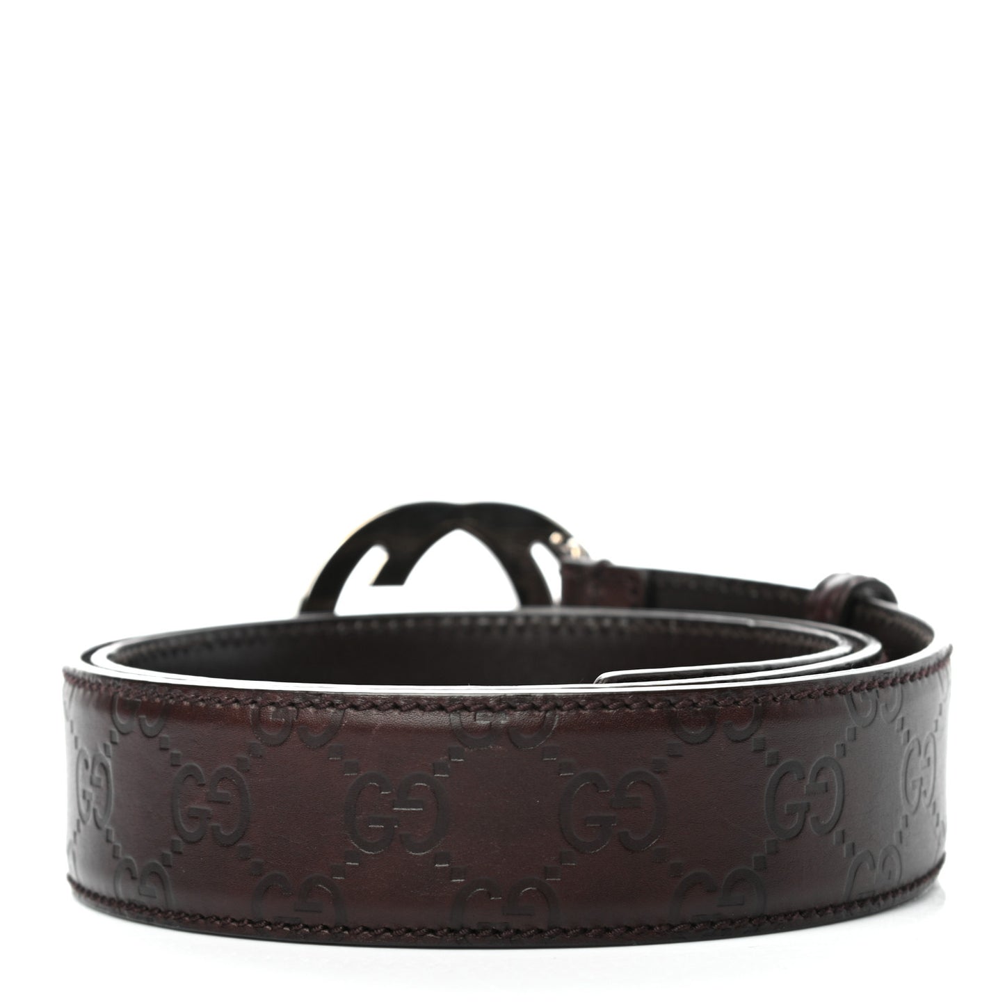 Guccissima Interlocking G Belt 95 38 Brown