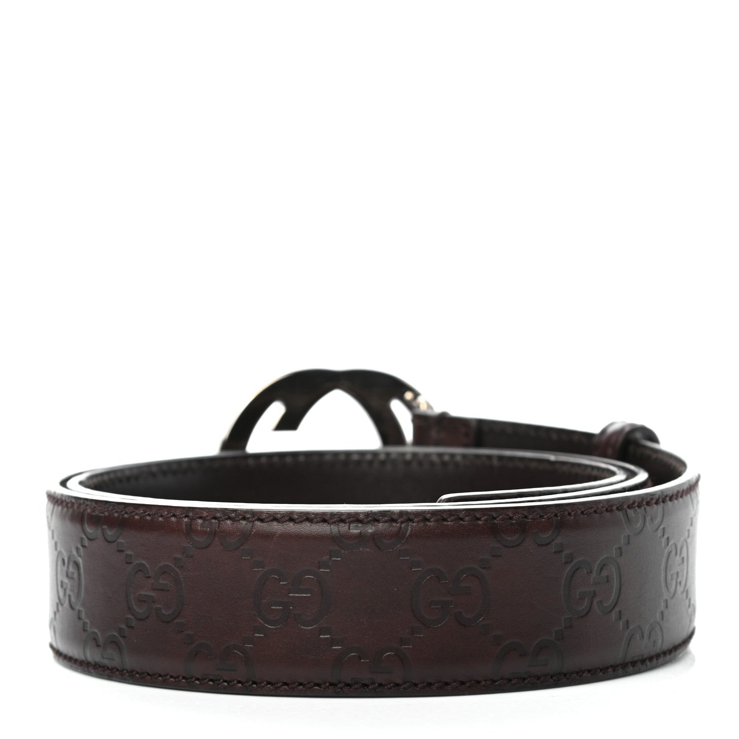 Gucci Guccissima Interlocking G Belt 95 38 Brown 2 of 5