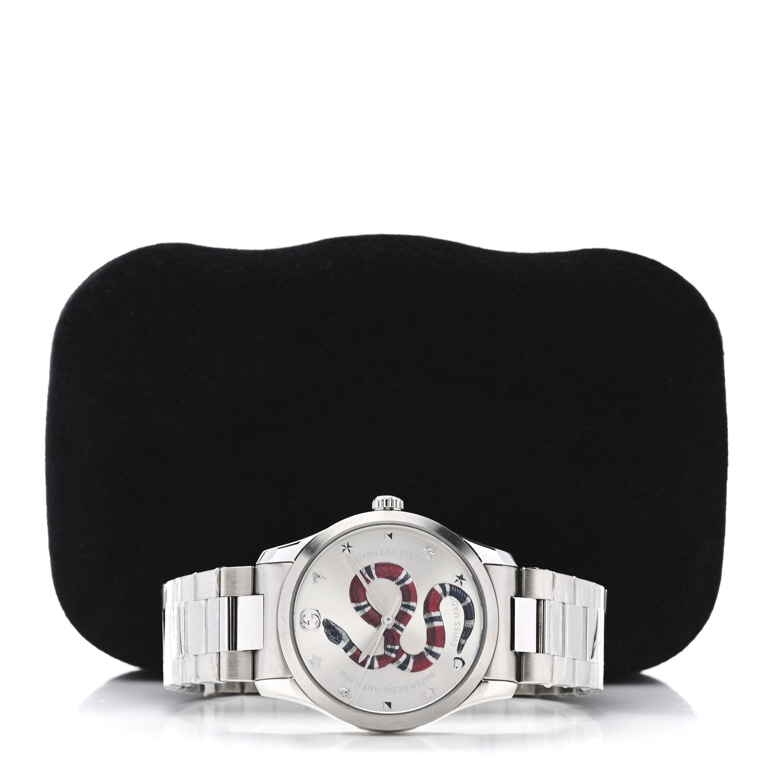 Gucci Stainless Steel 38mm G-Timeless Snake Quartz Watch 5 of 5