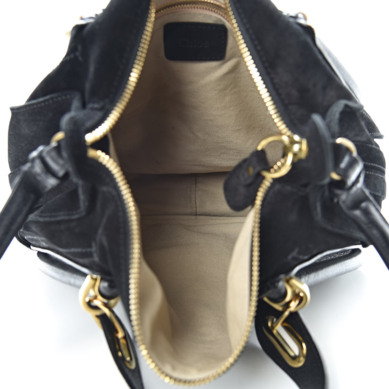 Chloe Suede Calfskin Small Paraty Black 5 of 16