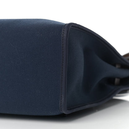 Hermes Toile Vache Hunter Herbag Zip PM 31 Bleu Marine Ebene 9 of 12