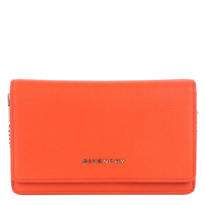 Givenchy Sugar Goatskin Pandora Chain Wallet Bright Orange 1 of 8