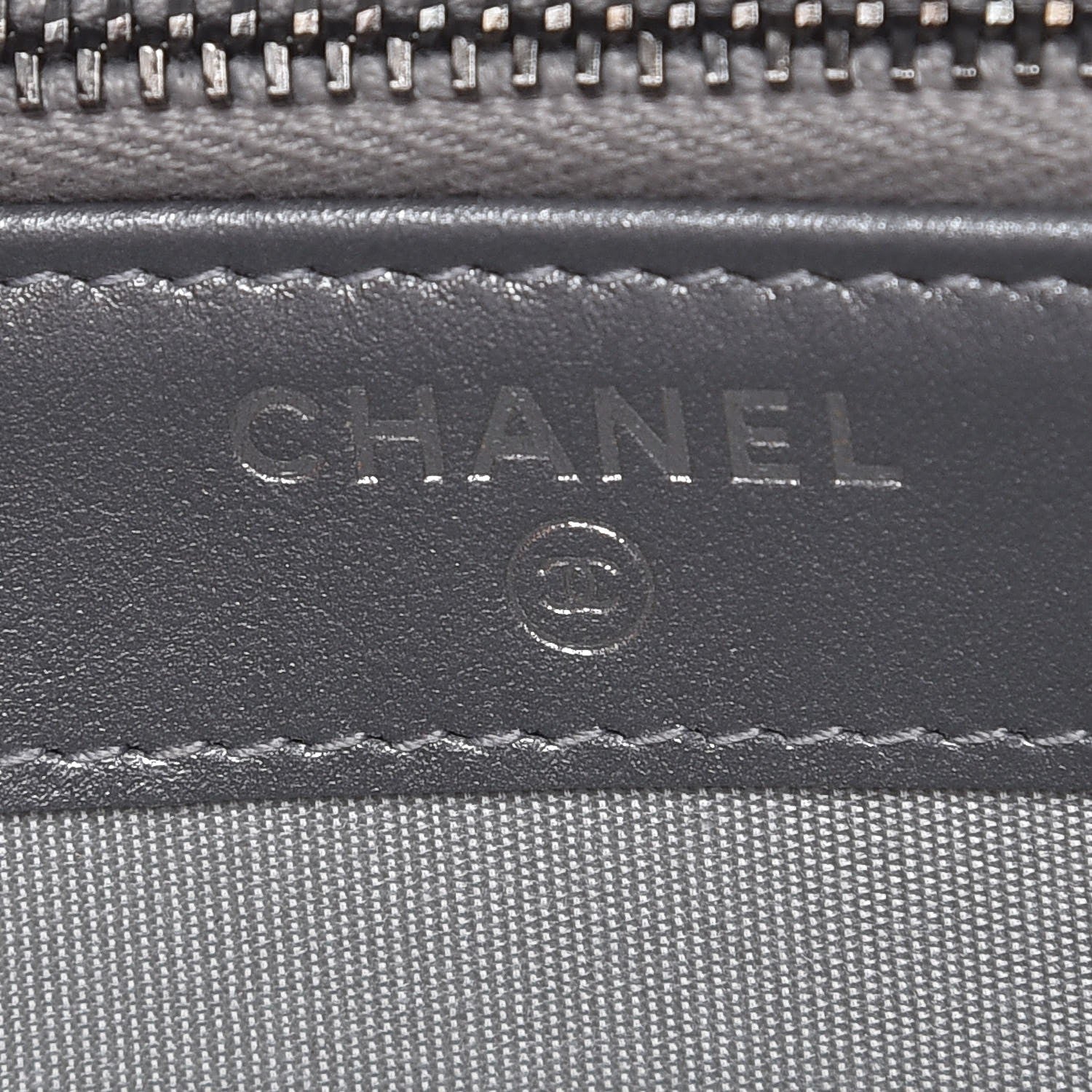 Chanel Metallic Caviar Quilted Small Boy Clutch With Chain Silver 7 of 10