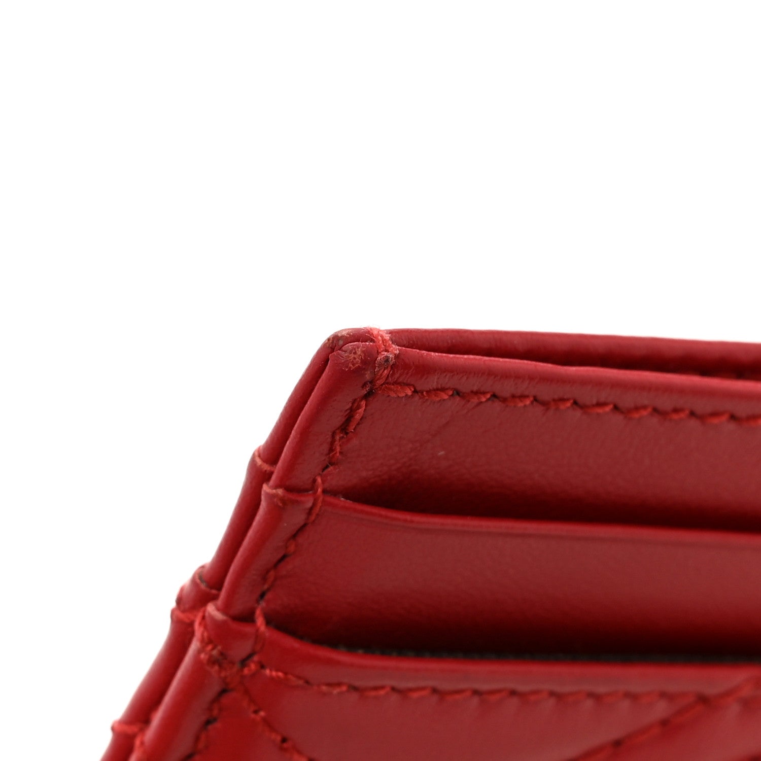 Gucci Calfskin Matelasse GG Marmont Card Holder Hibiscus Red 8 of 10