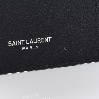 Saint Laurent Grained Calfskin 5 Fragments Zip Pouch Card Holder Black 8 of 10