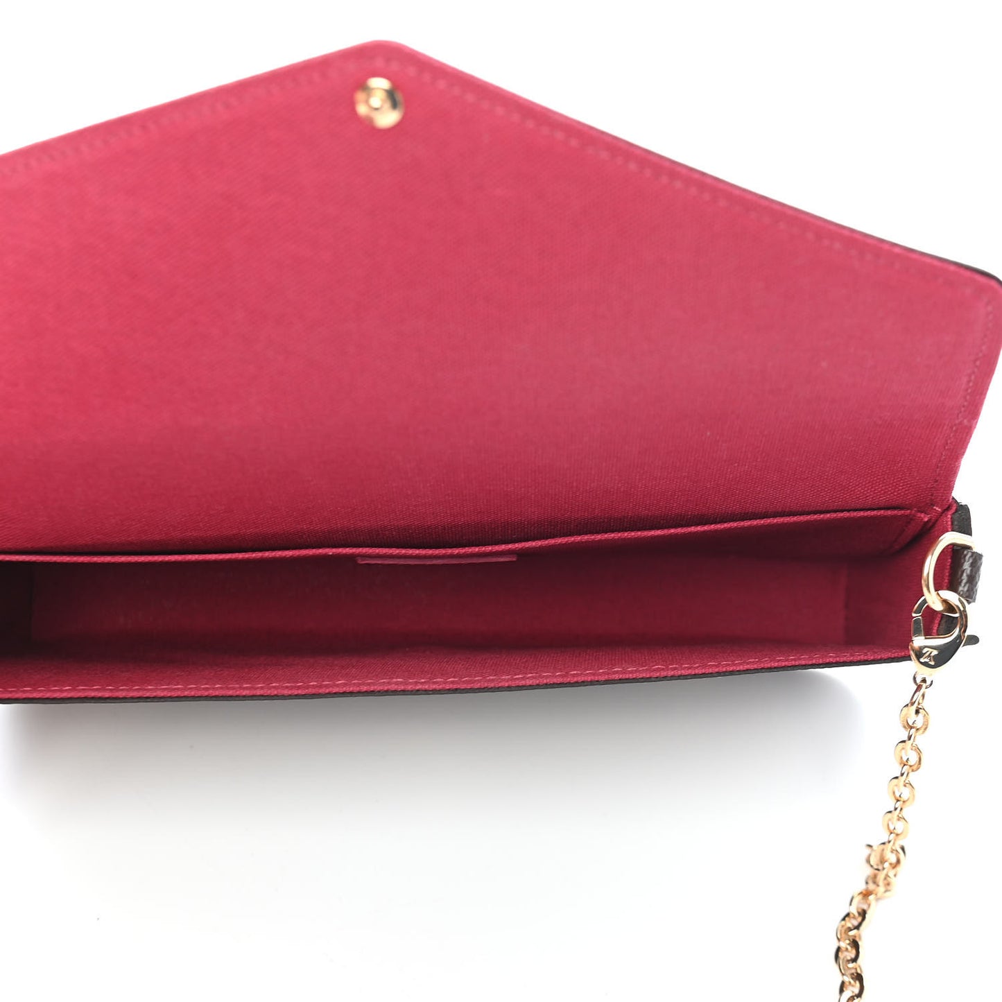 Monogram Pochette Felicie Chain Wallet Fuchsia