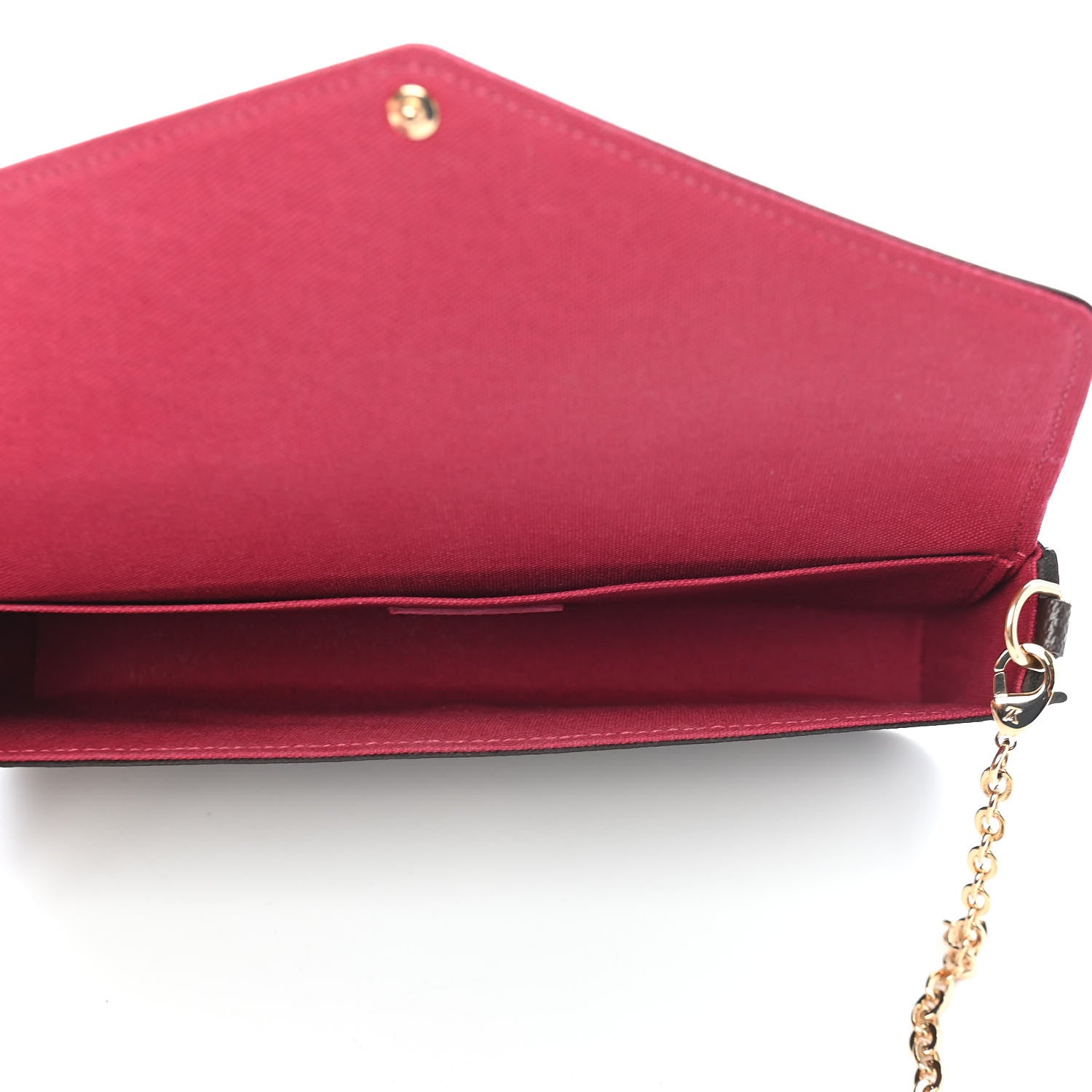 Louis Vuitton Monogram Pochette Felicie Chain Wallet Fuchsia 6 of 9