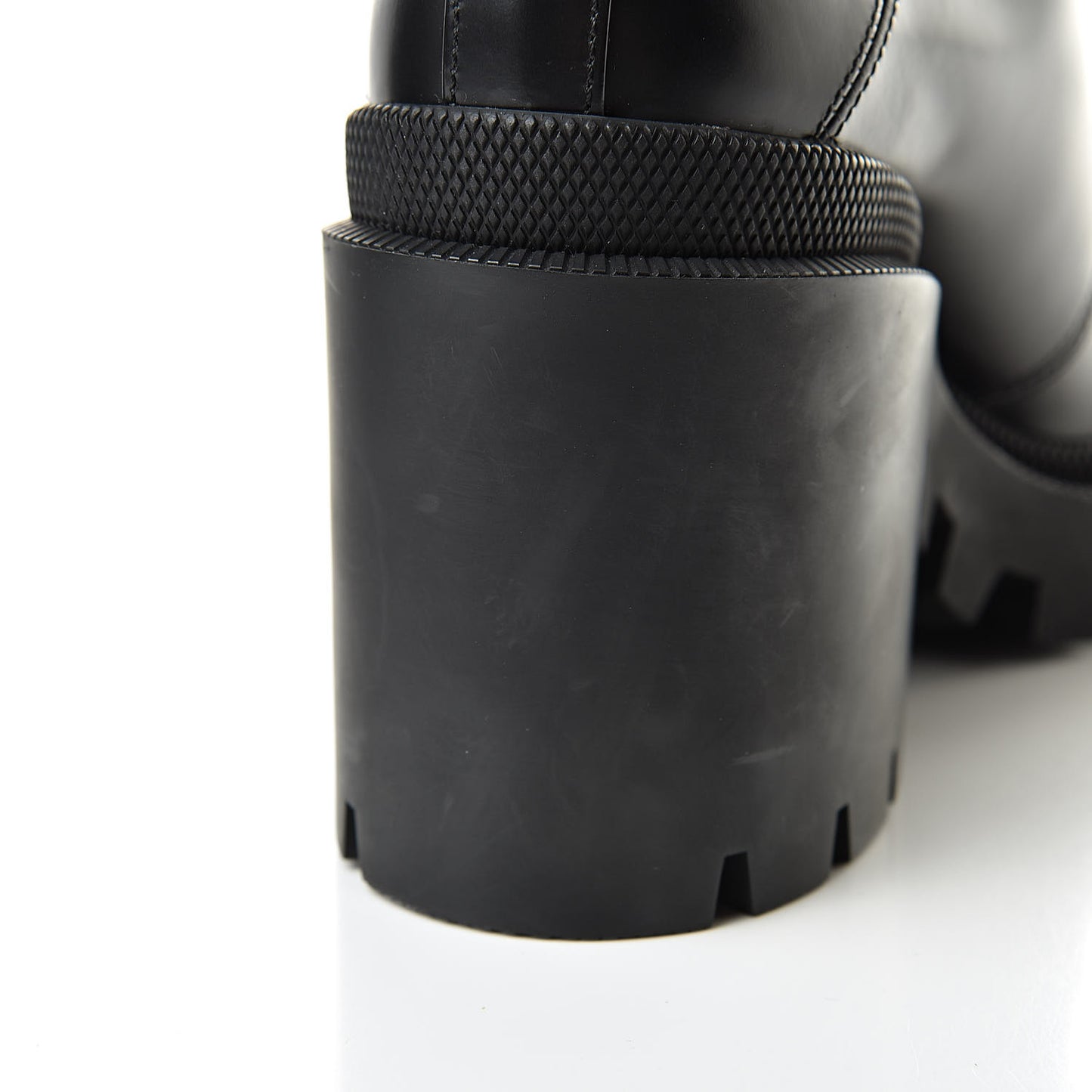 Magnum Calfskin Fur Pearl Lace Up Combat Ankle Boots 36 Black Naturale