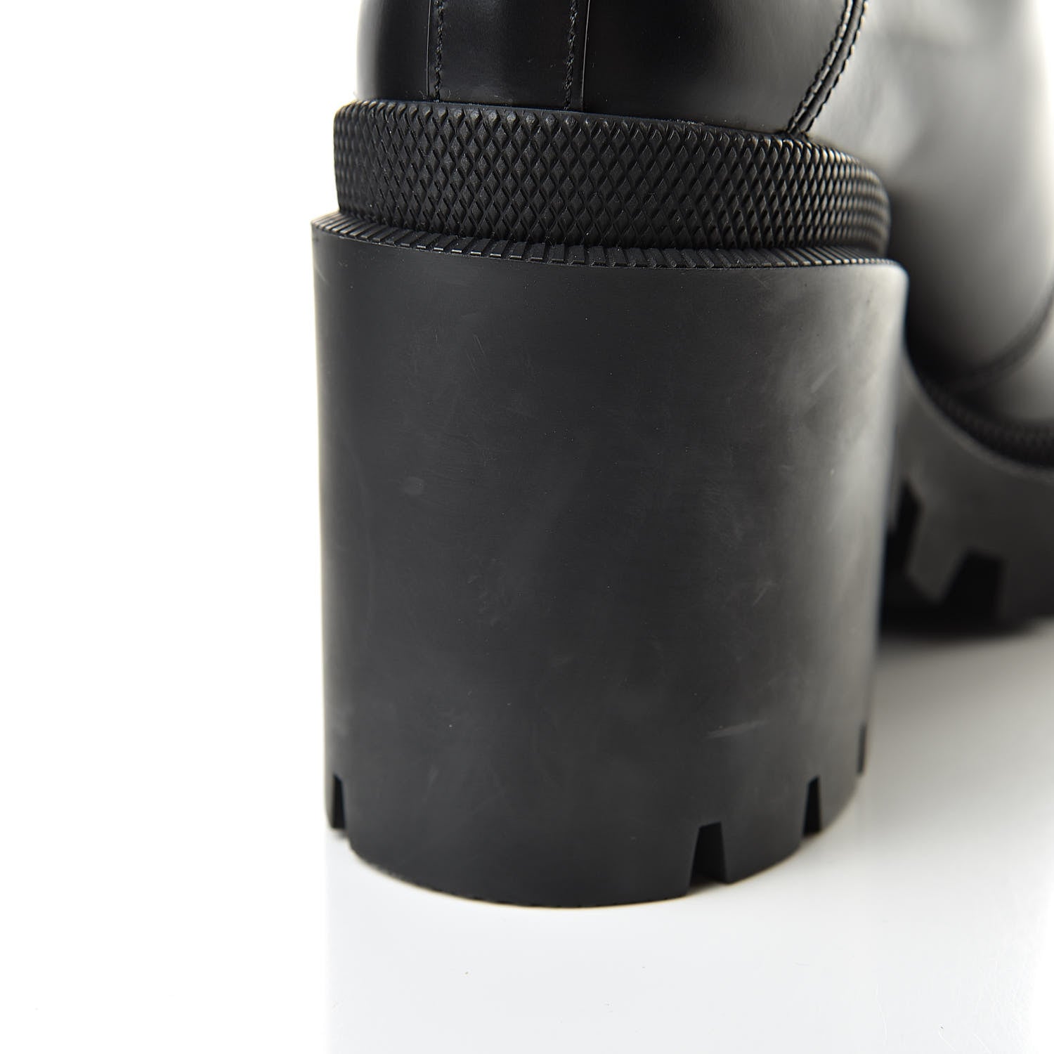 Gucci Magnum Calfskin Fur Pearl Lace Up Combat Ankle Boots 36 Black Naturale 8 of 10