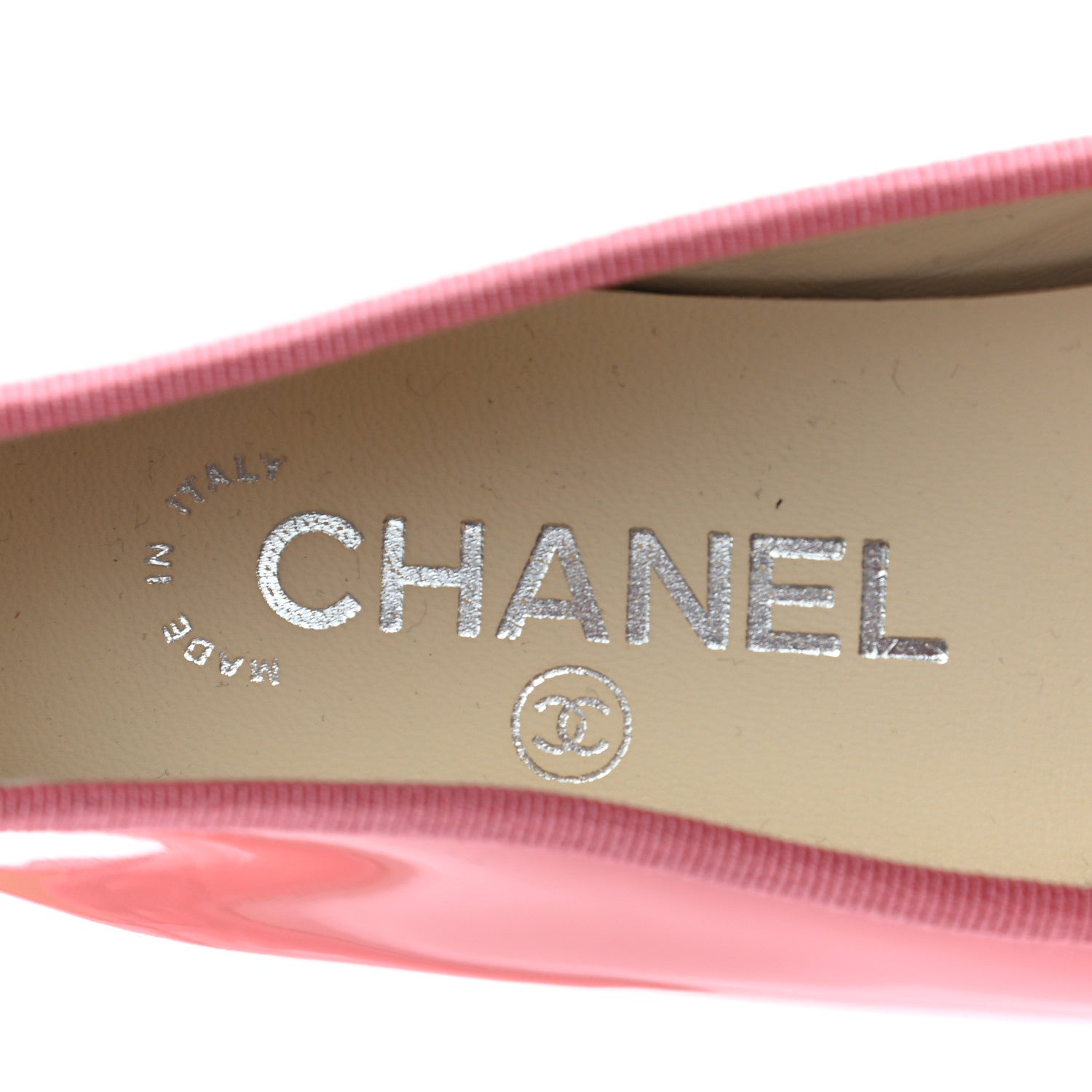 Chanel Patent CC Cap Toe Ballerina Flats 37 Light Pink 7 of 10