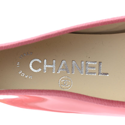 Chanel Patent CC Cap Toe Ballerina Flats 37 Light Pink 7 of 10