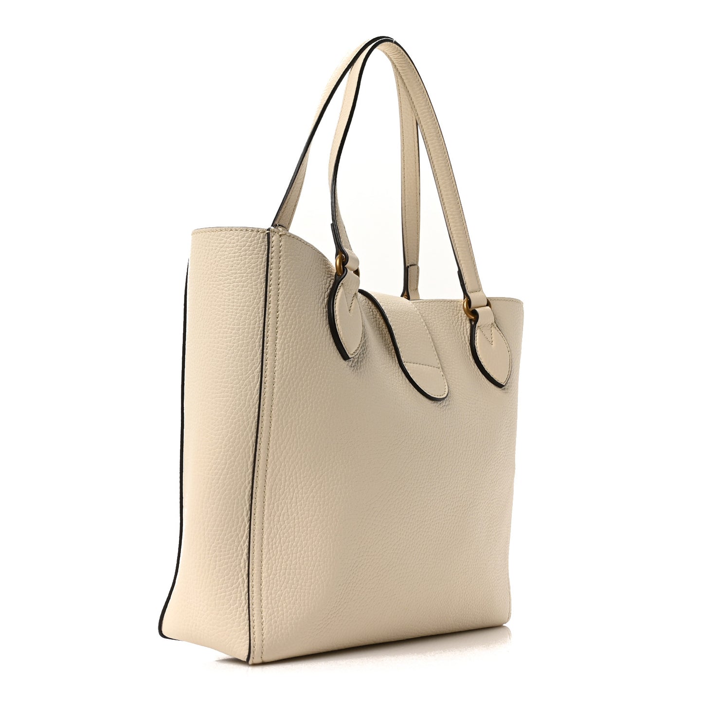 New Sakai Calfskin Lux Small Dahlia Tote Mystic White
