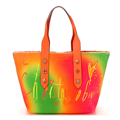 Christian Louboutin Frangibus Printed Medium Tote Orange Multicolor 1 of 11