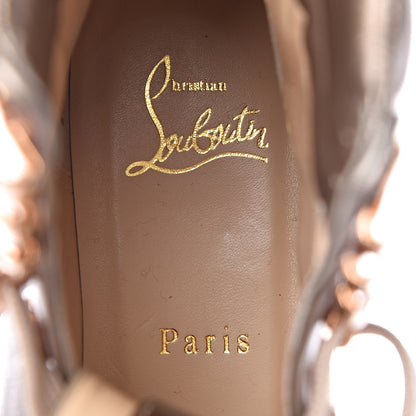 Christian Louboutin Metallic Calfskin Who Runs Flat Boots 38 Colombe 7 of 9