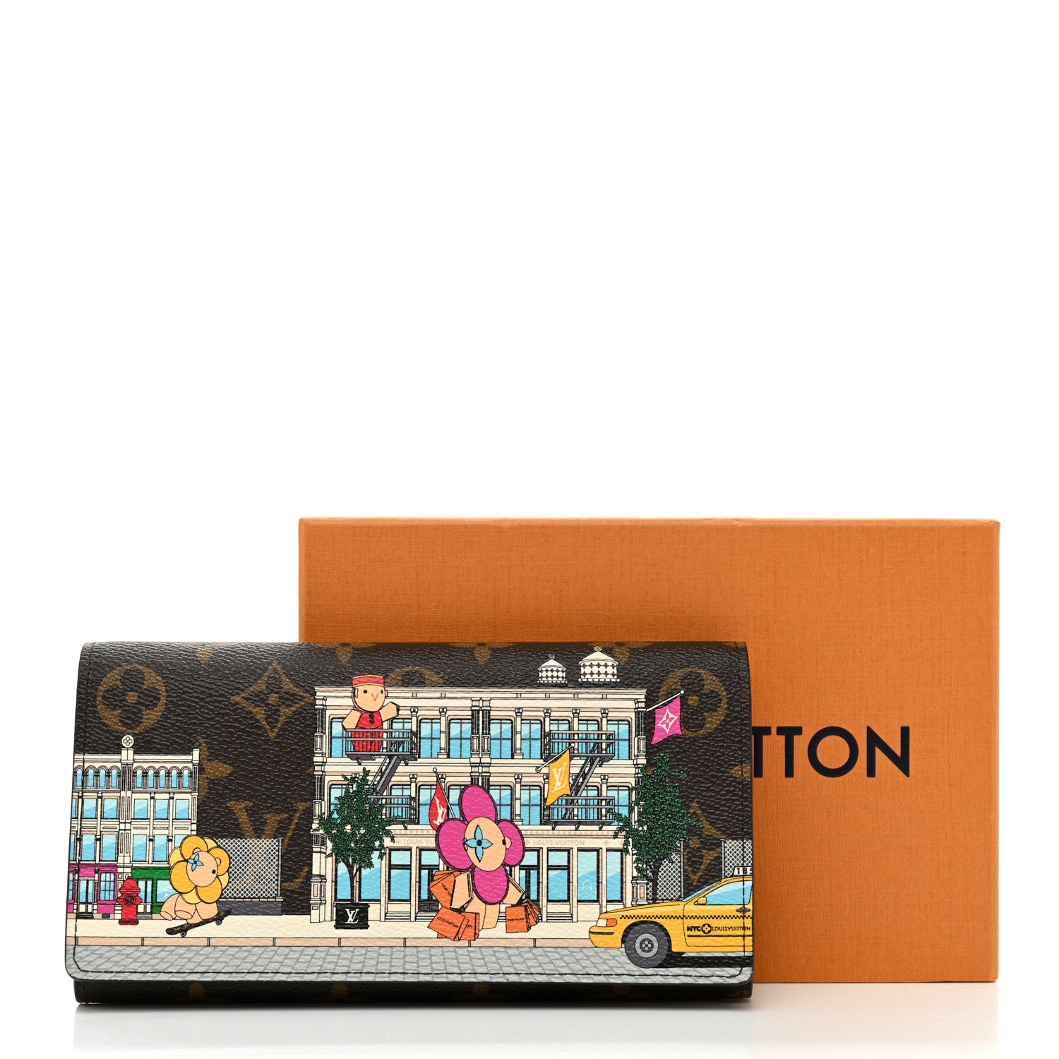 Louis Vuitton Monogram 2022 Christmas Animation Sarah Wallet Yellow 7 of 7