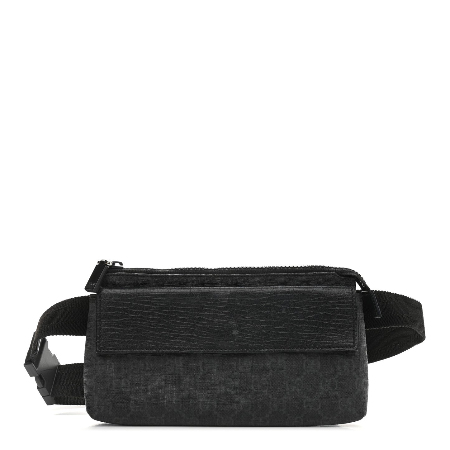 GG Plus Monogram Waist Belt Bag Black