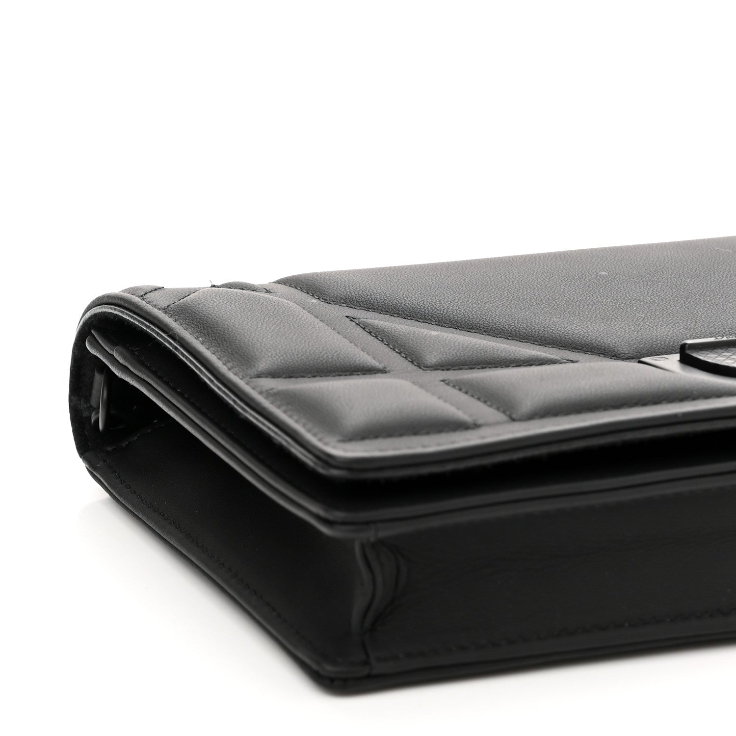 Christian Dior Ultra Matte Calfskin Diorama Wallet on Chain Pouch Black 8 of 11
